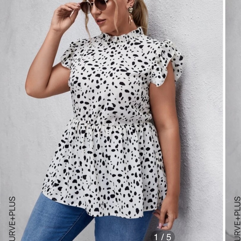 Shein Top white and black